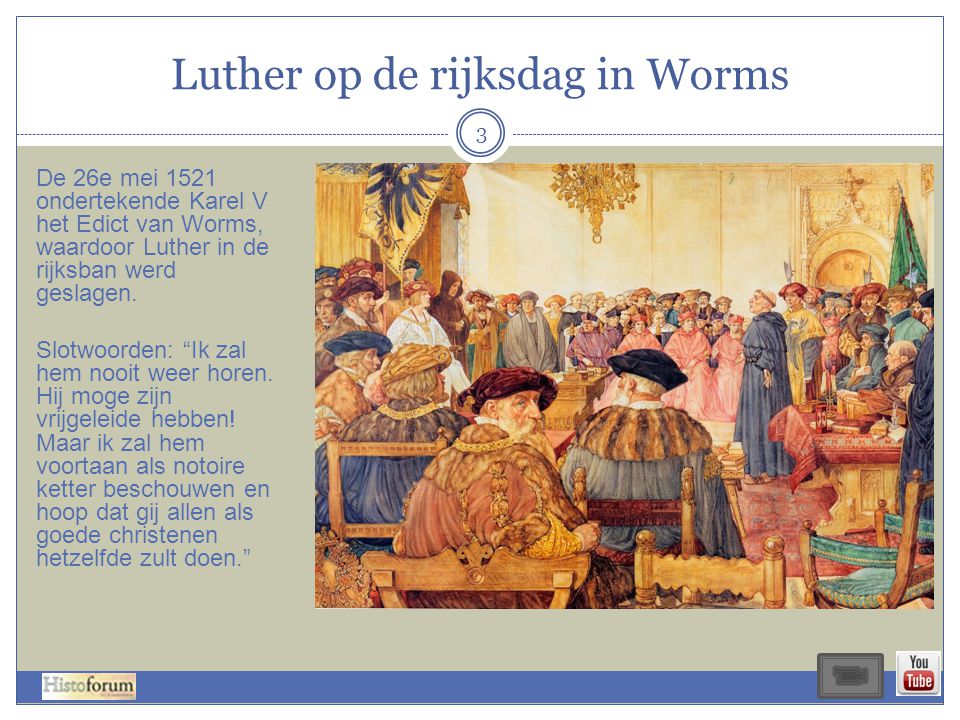 Luther op de rijksdag in Worms