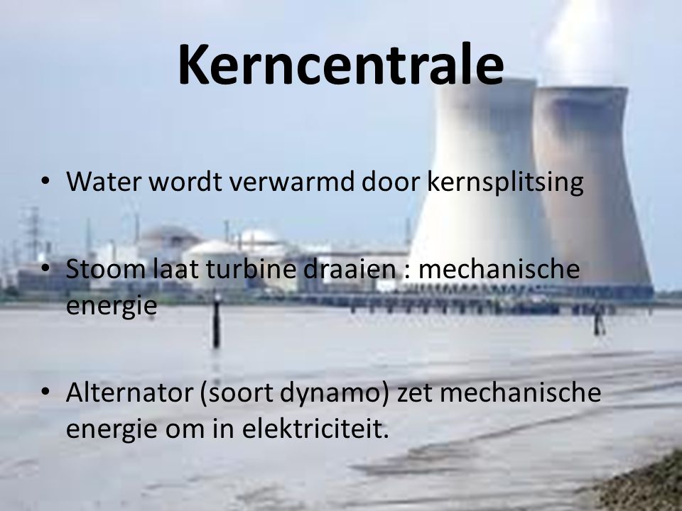 Kerncentrale Water wordt verwarmd door kernsplitsing