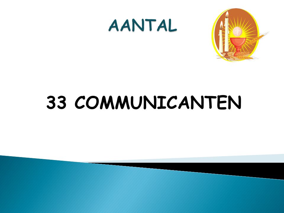 AANTAL 33 COMMUNICANTEN