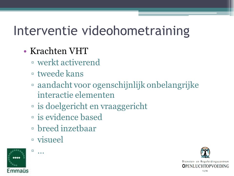 Interventie videohometraining