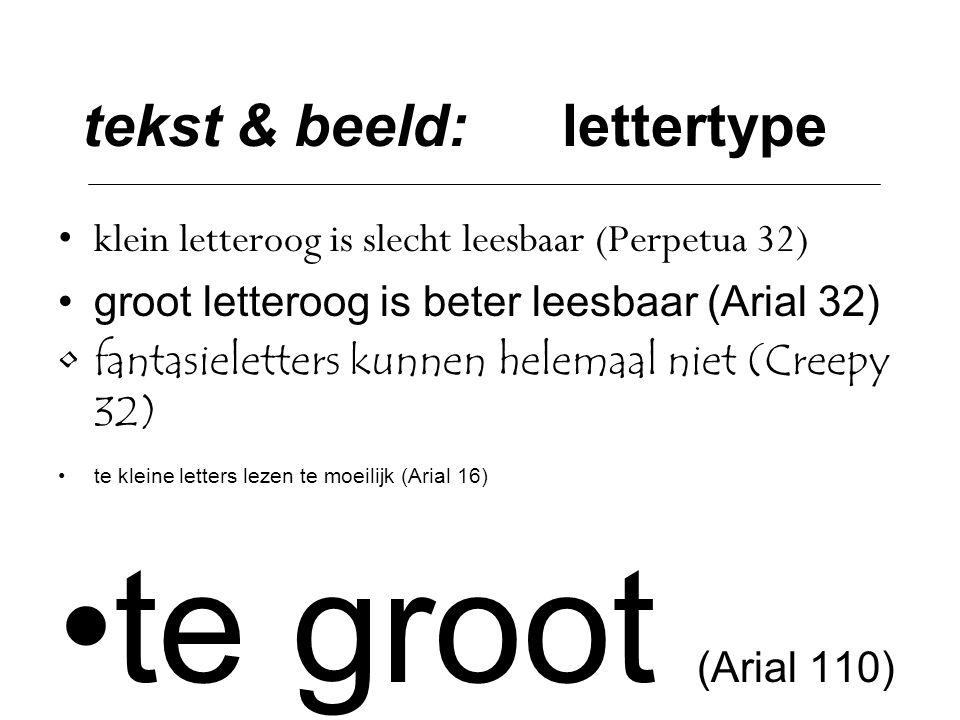 tekst & beeld: lettertype