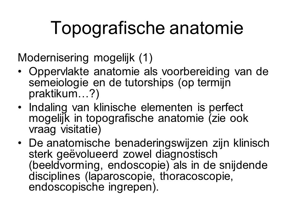 Topografische anatomie