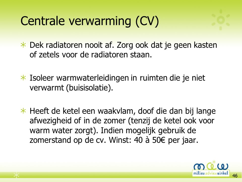 Centrale verwarming (CV)