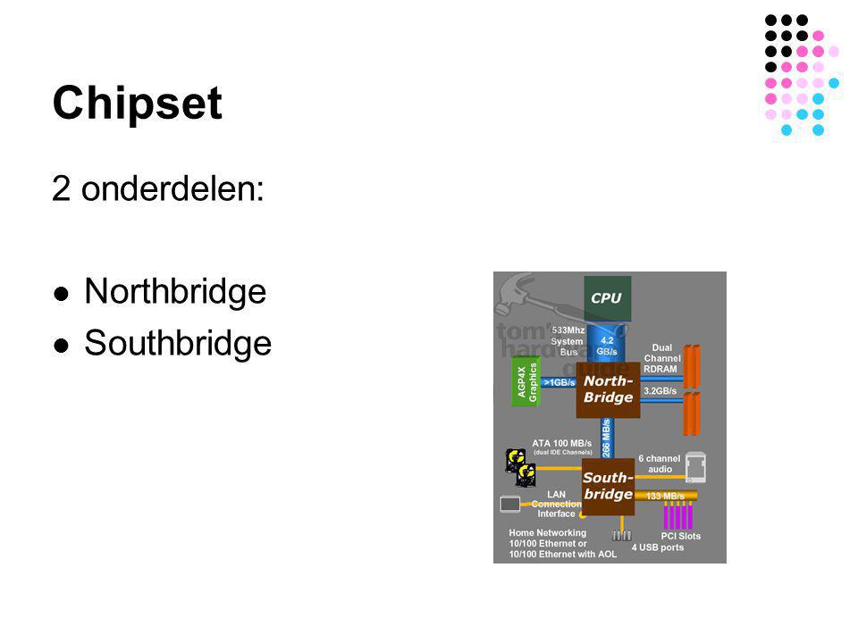 Chipset 2 onderdelen: Northbridge Southbridge