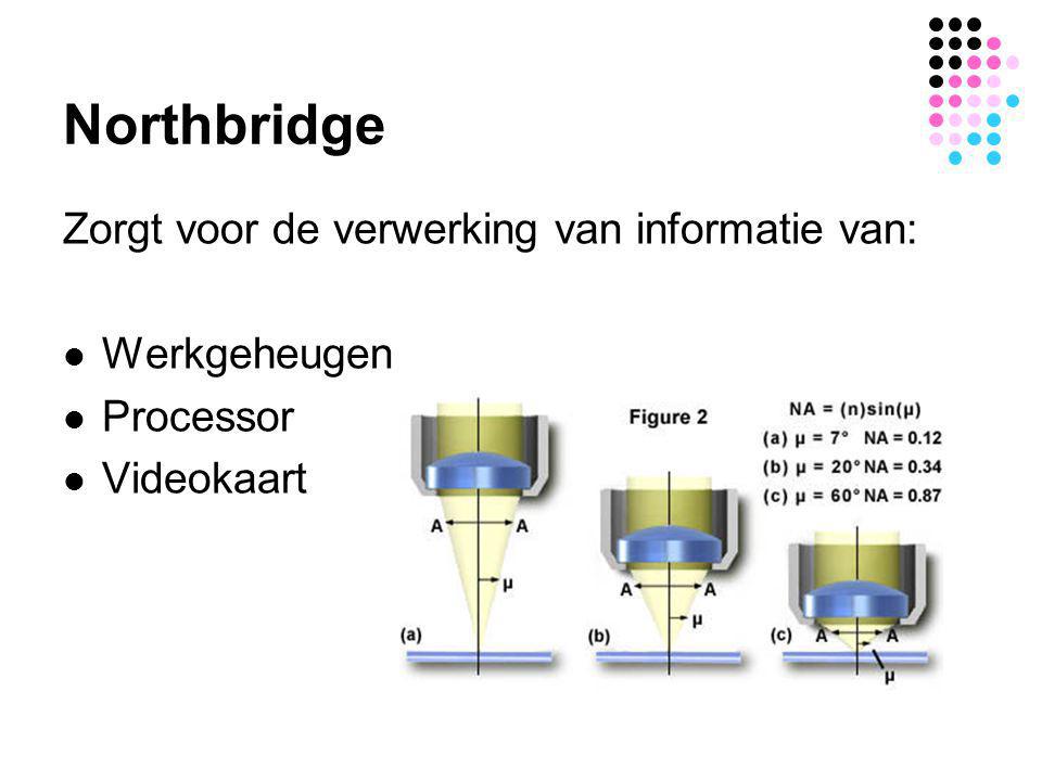 Northbridge Zorgt voor de verwerking van informatie van: Werkgeheugen