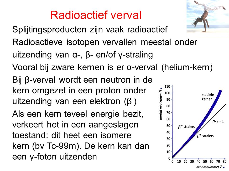 Radioactief verval Splijtingsproducten zijn vaak radioactief