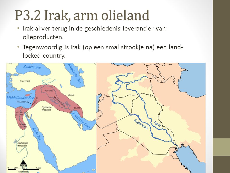 P3.2 Irak, arm olieland Irak al ver terug in de geschiedenis leverancier van olieproducten.