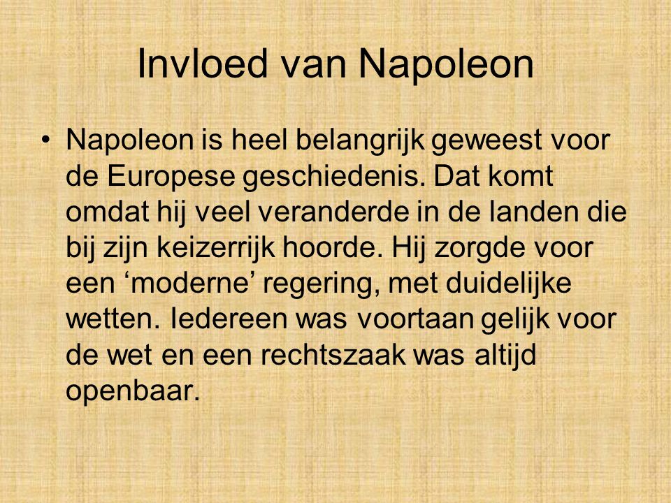 Invloed van Napoleon