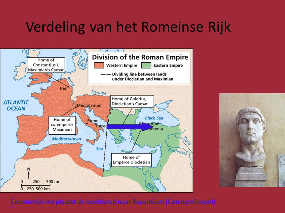 Verdeling van het Romeinse Rijk