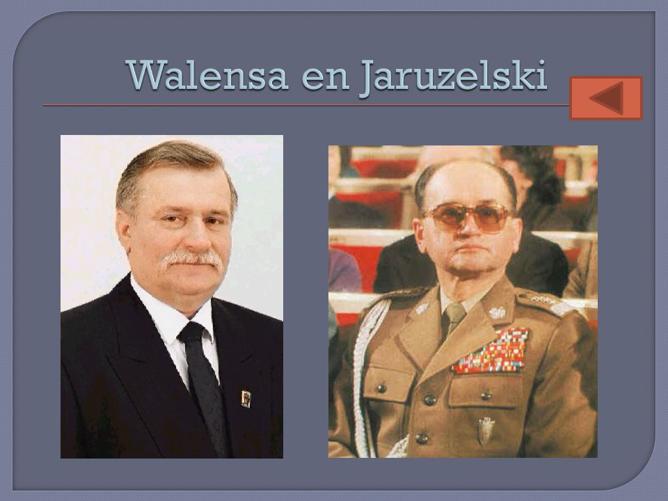 Walensa en Jaruzelski