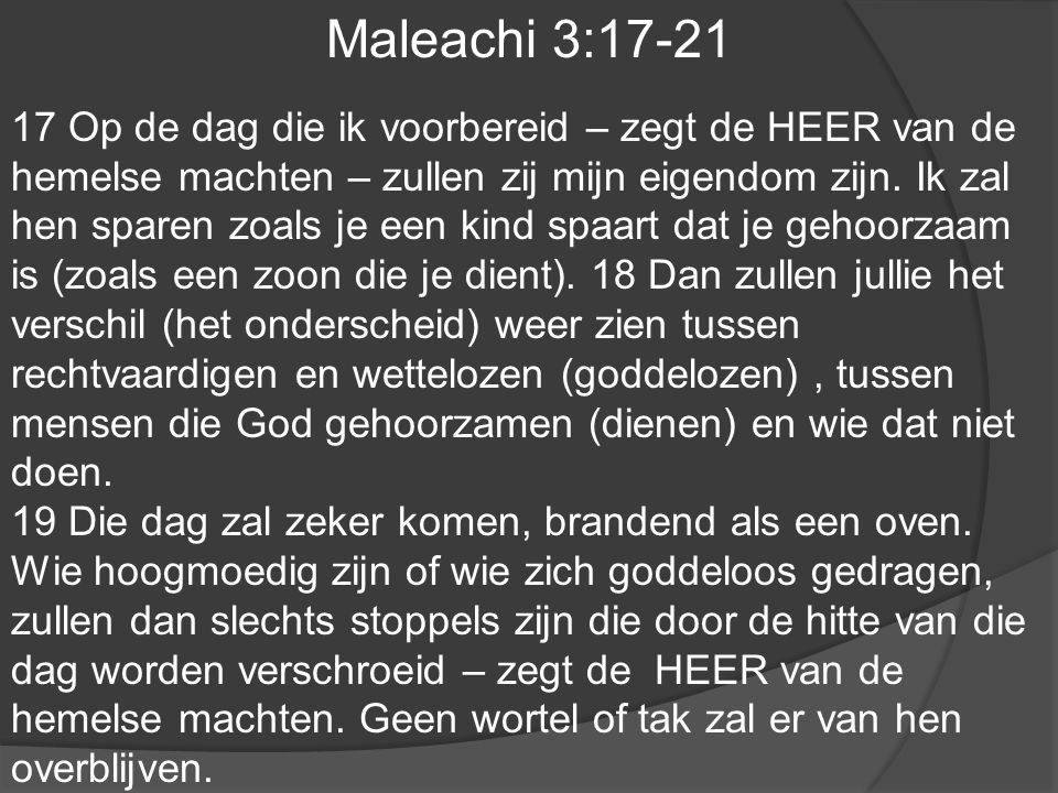 Maleachi 3:17-21