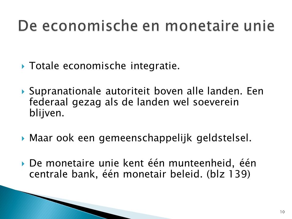 De economische en monetaire unie