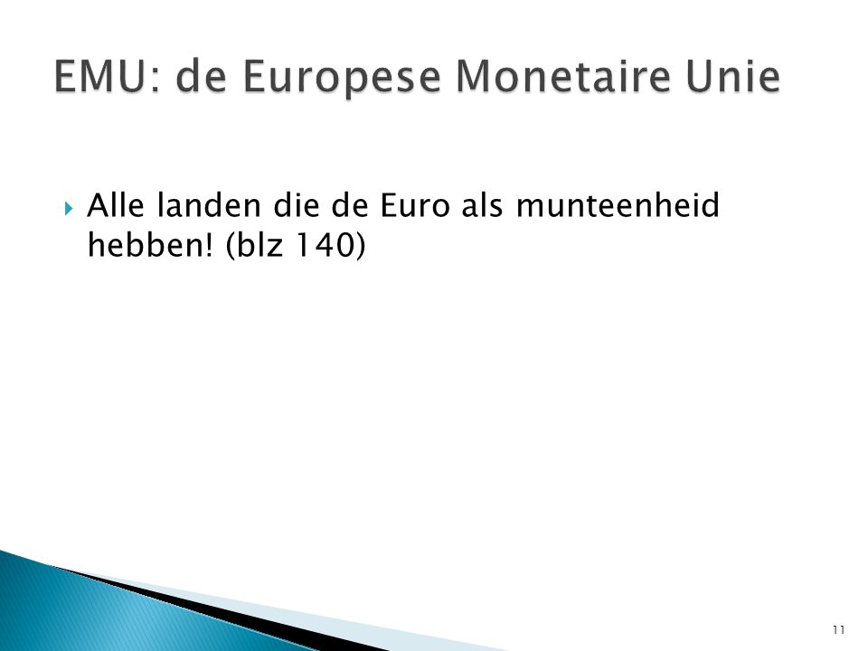 EMU: de Europese Monetaire Unie