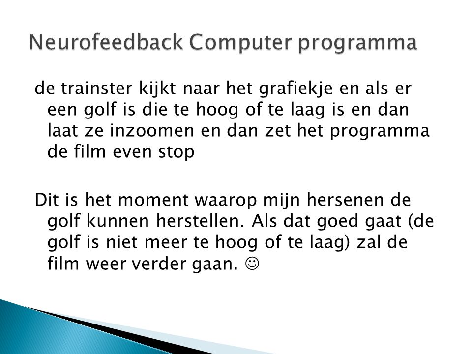Neurofeedback Computer programma