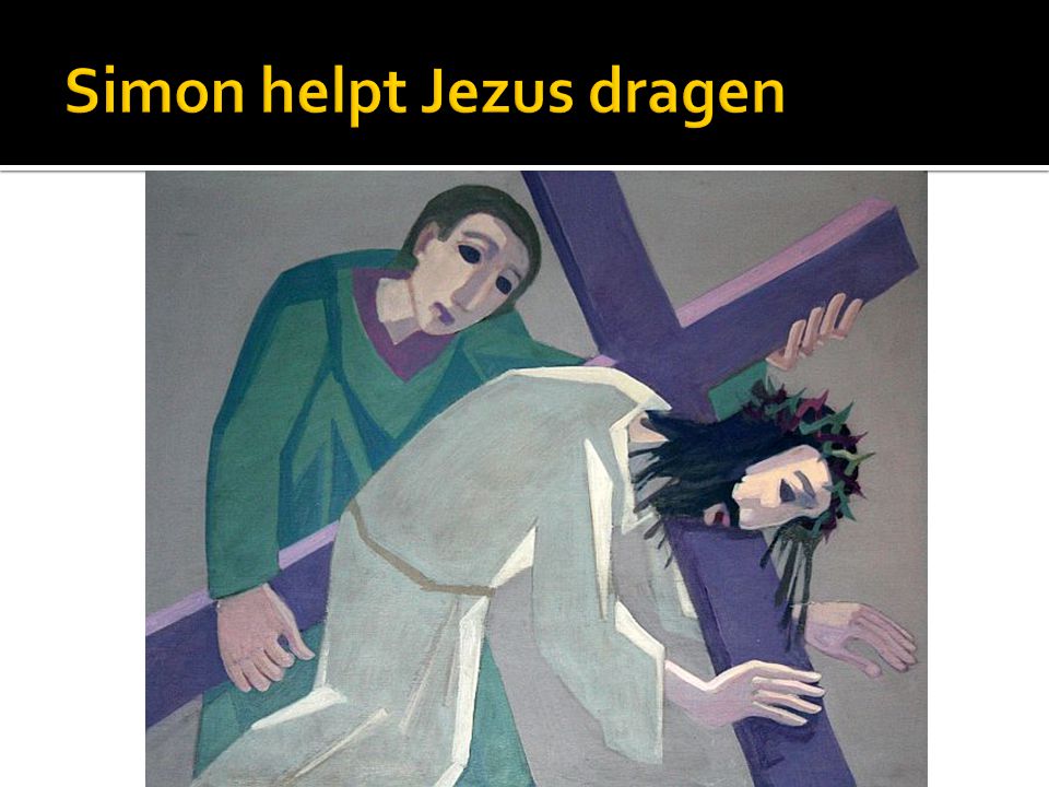 Simon helpt Jezus dragen