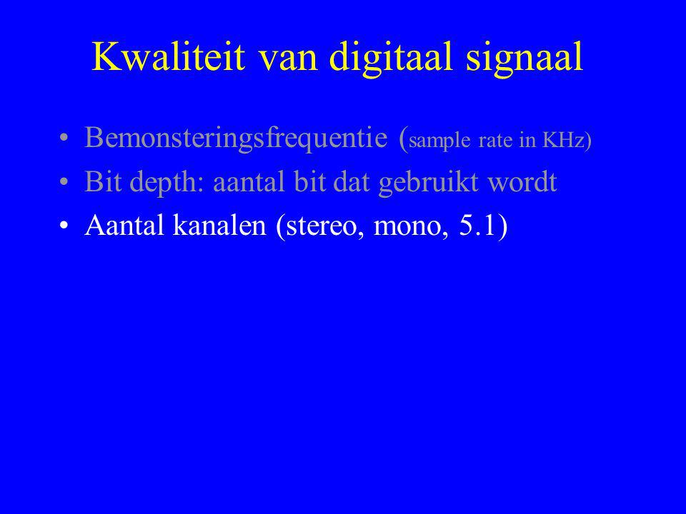 Kwaliteit van digitaal signaal