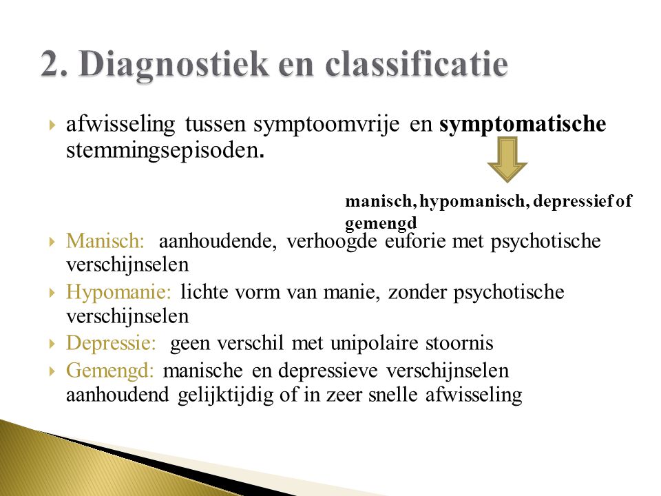 2. Diagnostiek en classificatie