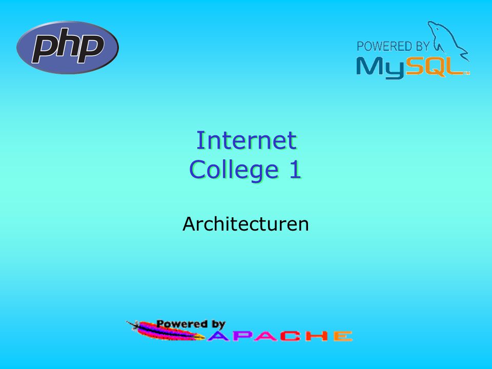Internet College 1 Architecturen