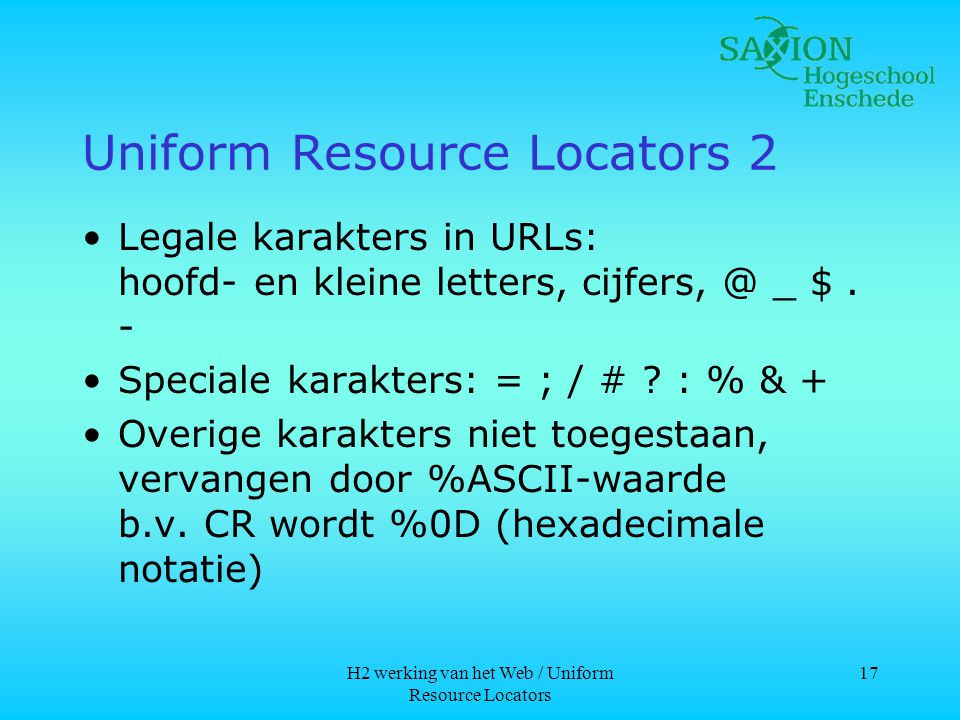 Uniform Resource Locators 2