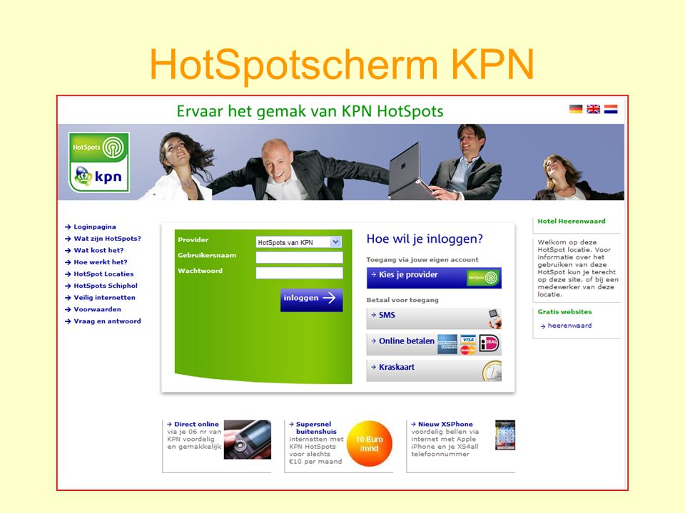 HotSpotscherm KPN