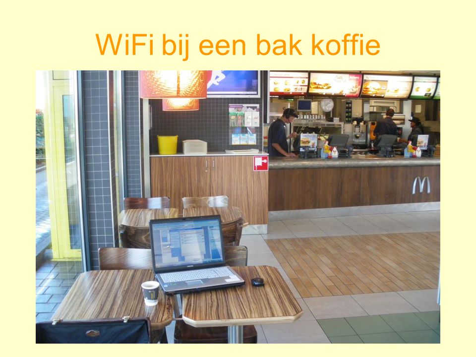 WiFi bij een bak koffie