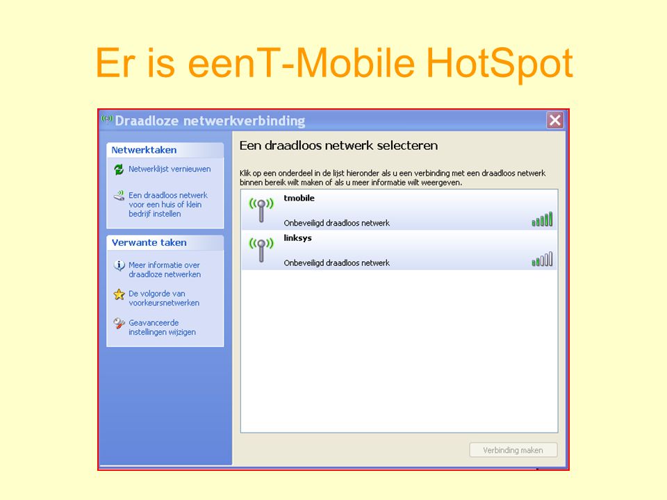 Er is eenT-Mobile HotSpot