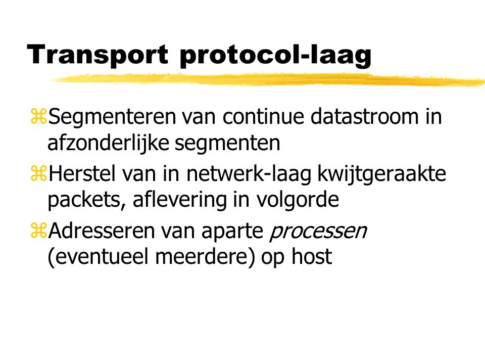 Transport protocol-laag