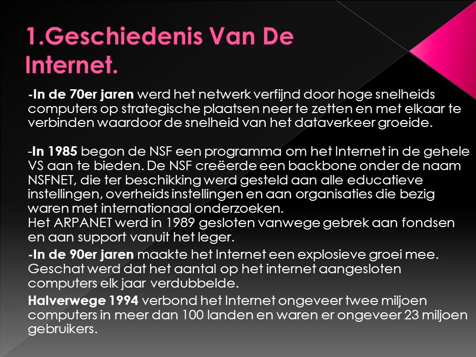1.Geschiedenis Van De Internet.