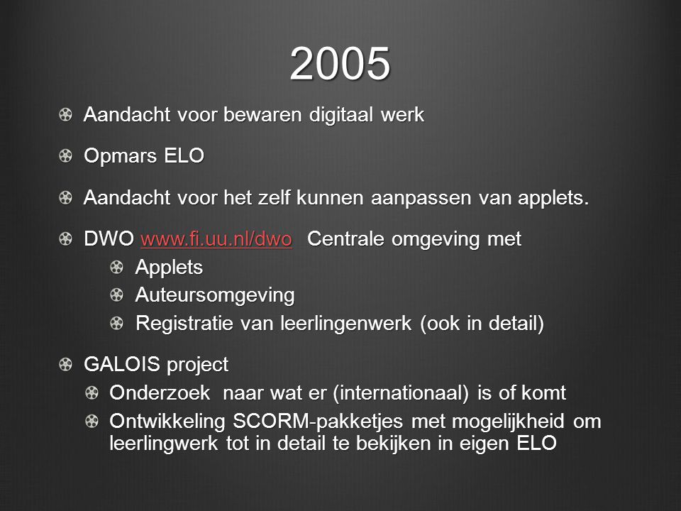2005 Aandacht voor bewaren digitaal werk Opmars ELO