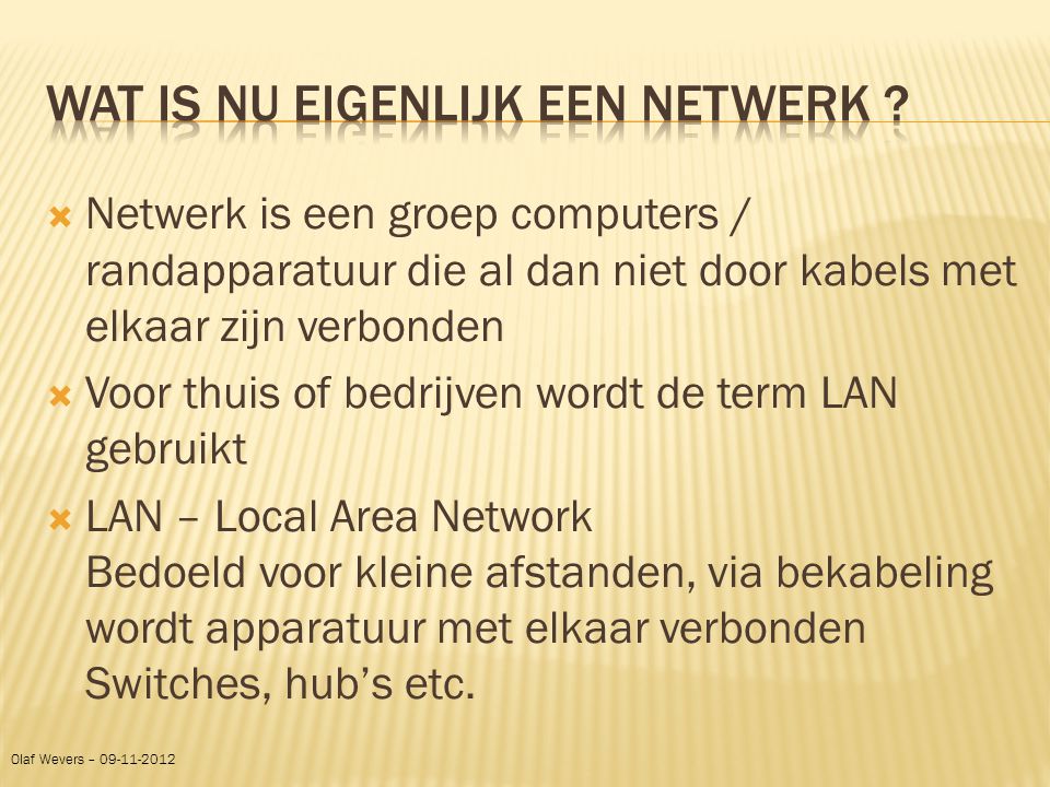 Wat is nu eigenlijk een netwerk