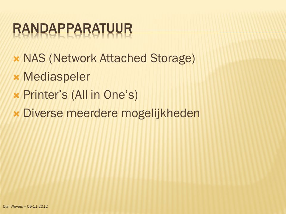 RANDapparatuur NAS (Network Attached Storage) Mediaspeler