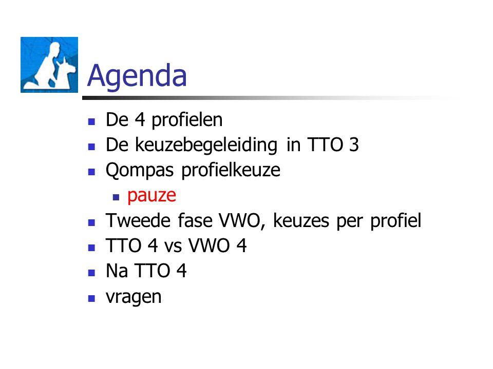 Agenda De 4 profielen De keuzebegeleiding in TTO 3 Qompas profielkeuze