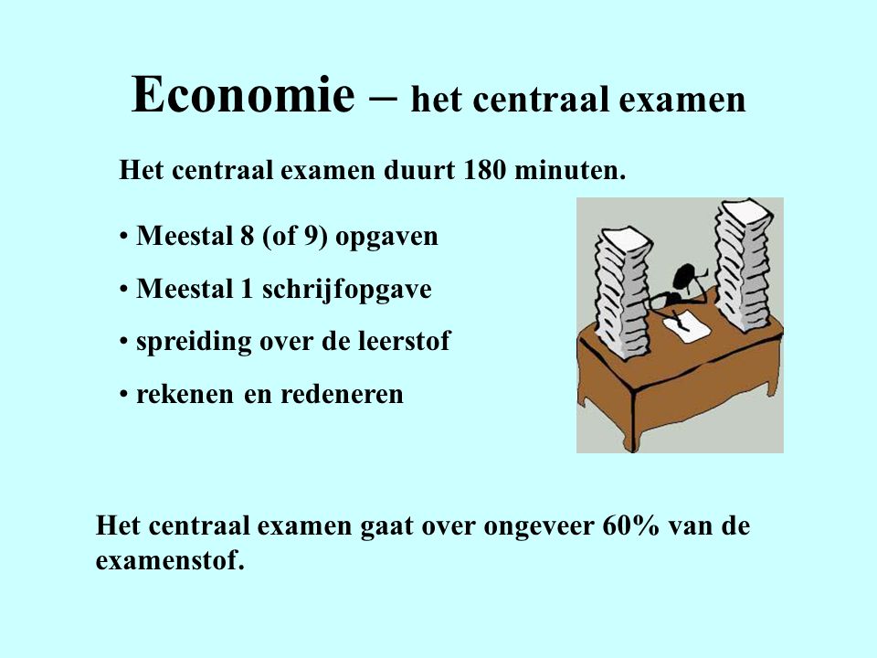 Economie – het centraal examen