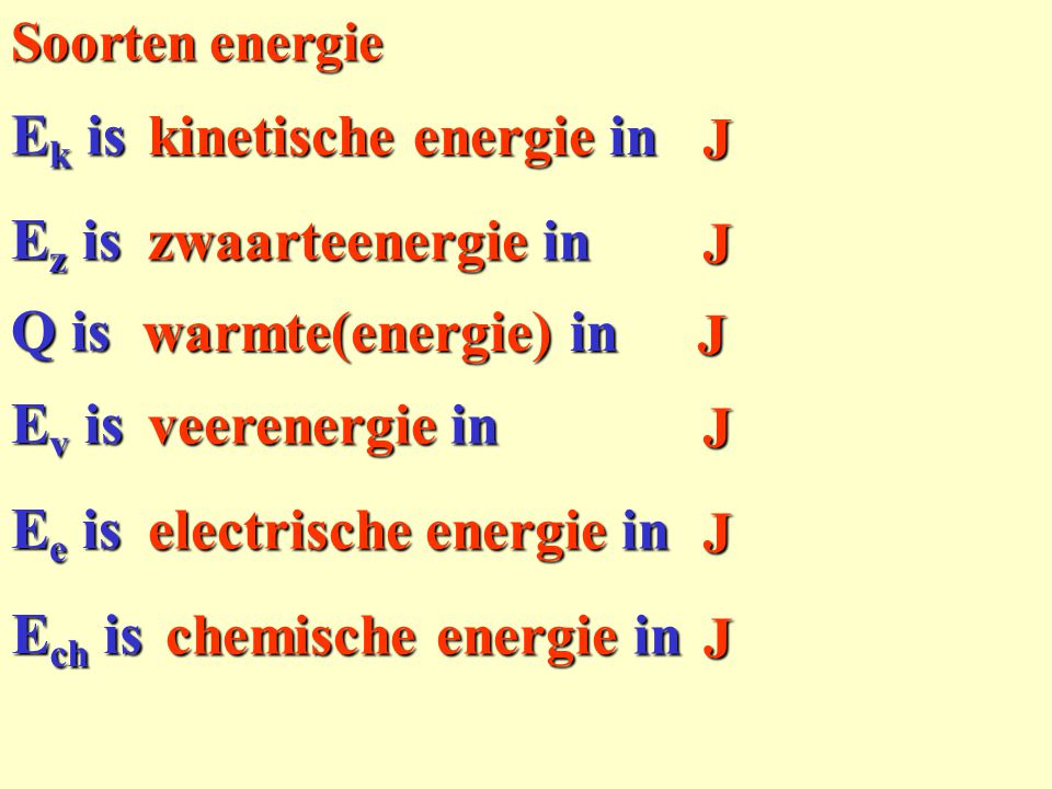 electrische energie in J