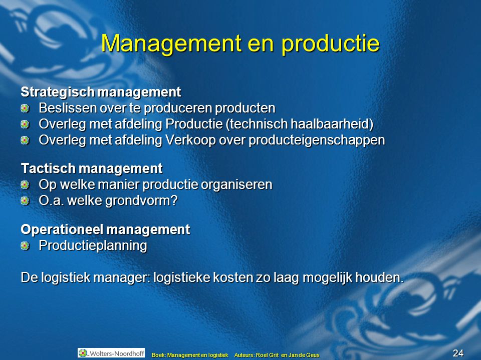 Management en productie