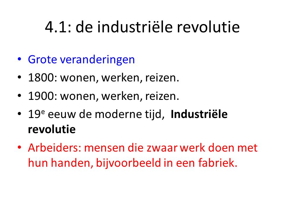 4.1: de industriële revolutie