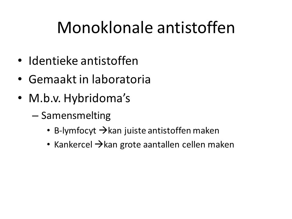 Monoklonale antistoffen