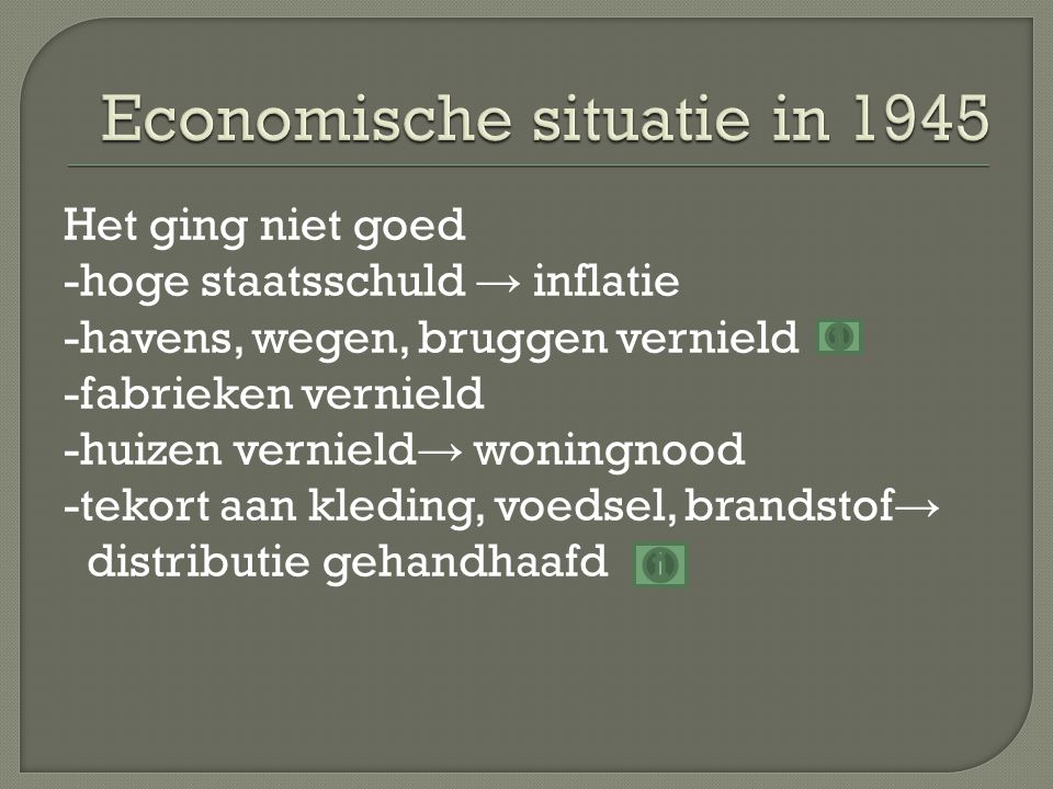 Economische situatie in 1945