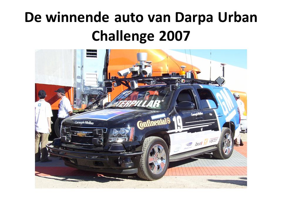 De winnende auto van Darpa Urban Challenge 2007