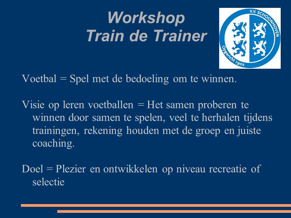 Workshop Train de Trainer