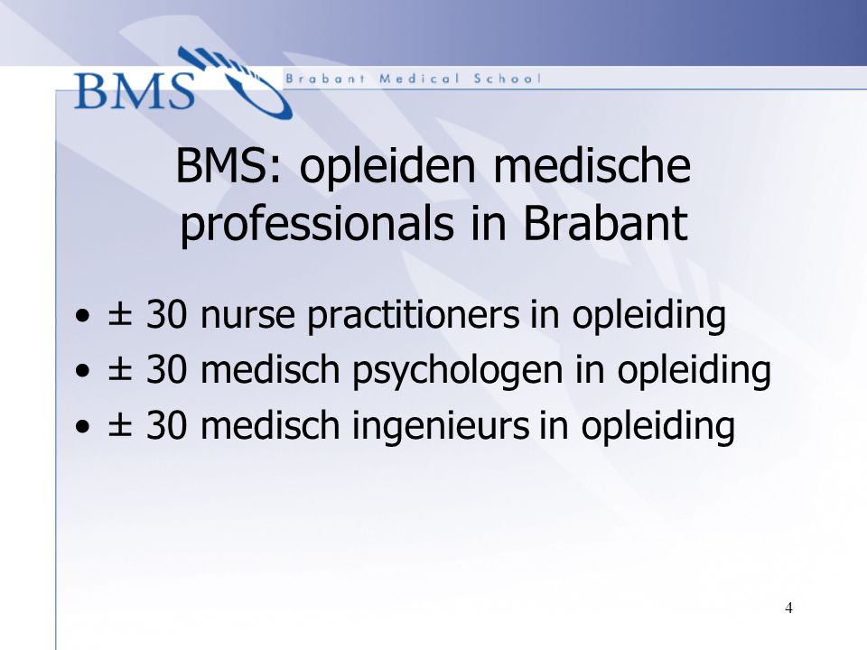 BMS: opleiden medische professionals in Brabant