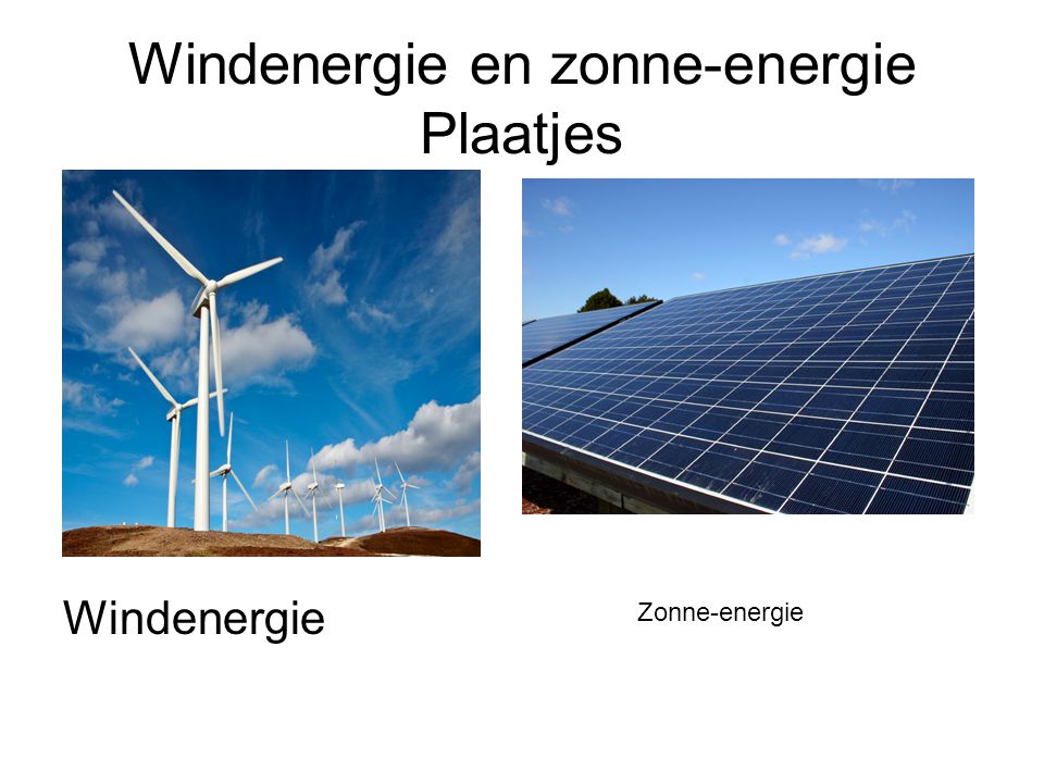 Windenergie en zonne-energie Plaatjes