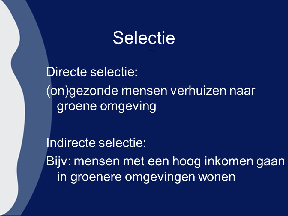 Selectie Directe selectie: