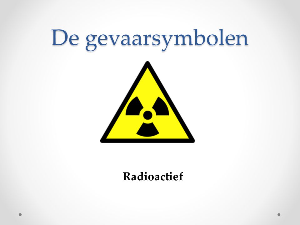 De gevaarsymbolen Radioactief