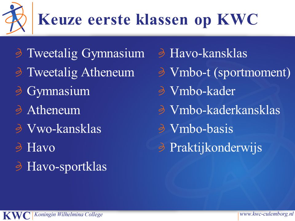 Keuze eerste klassen op KWC