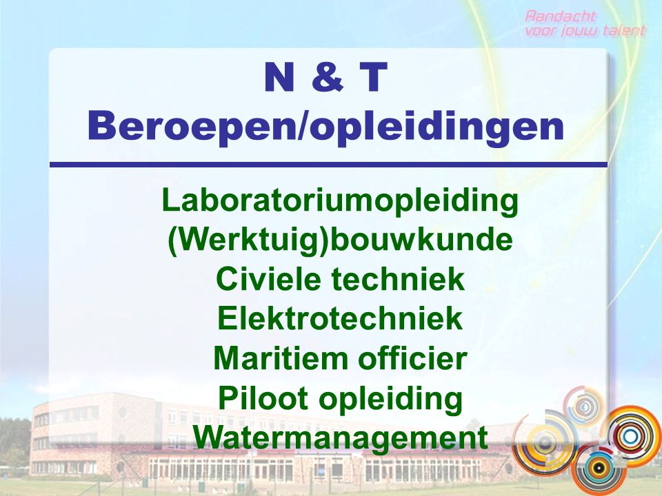 N & T Beroepen/opleidingen Laboratoriumopleiding