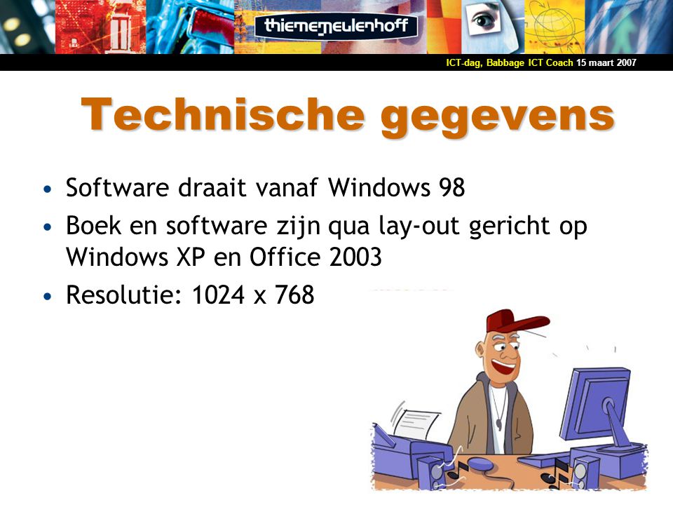 Technische gegevens Software draait vanaf Windows 98