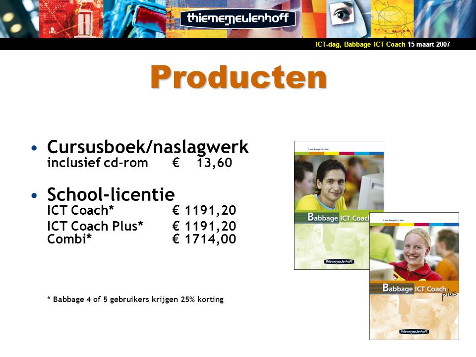 Producten Cursusboek/naslagwerk inclusief cd-rom € 13,60