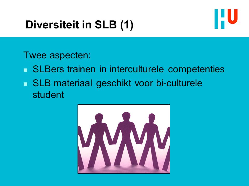 Diversiteit in SLB (1) Twee aspecten:
