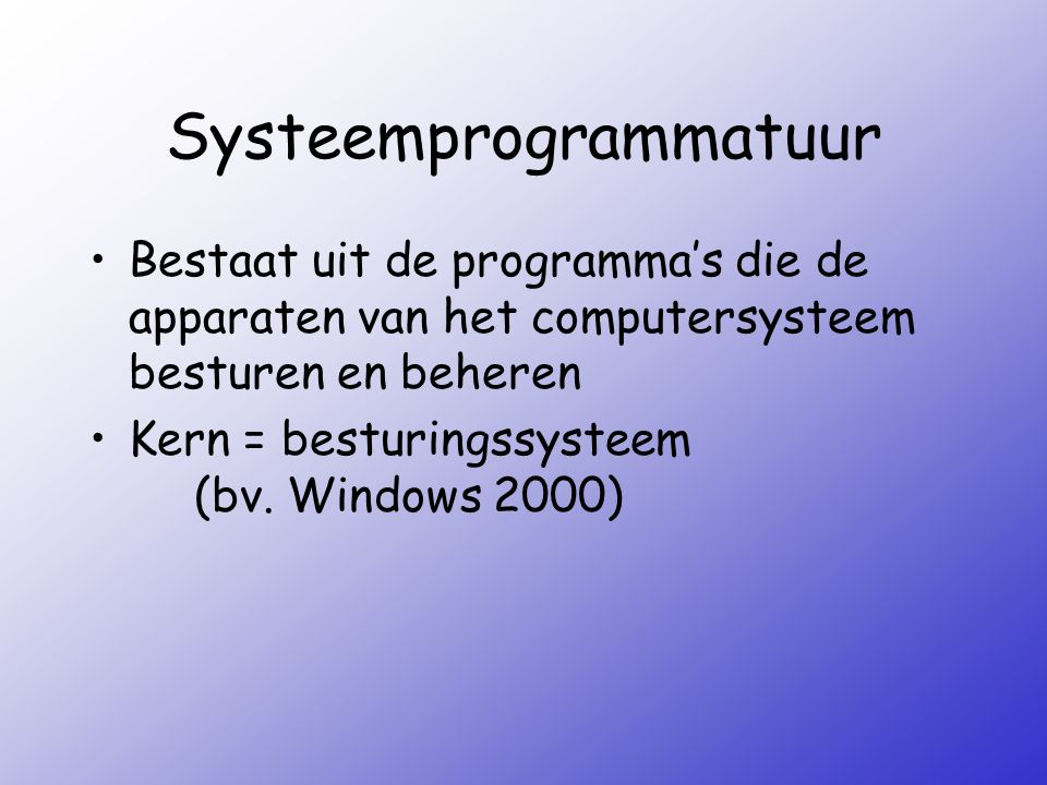 Systeemprogrammatuur